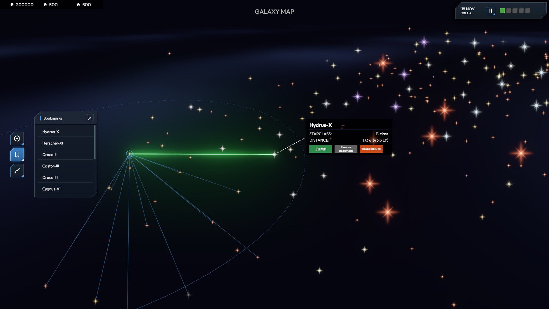 The Ledger Syndicate galaxy map